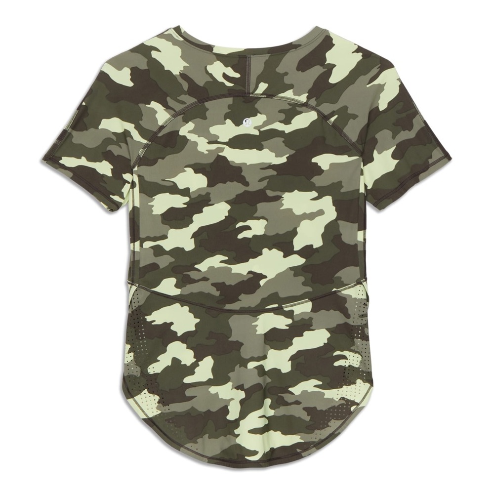 Lululemon UVP Run Short Sleeve Shirt Heritage 365 Camo green UV protectant
